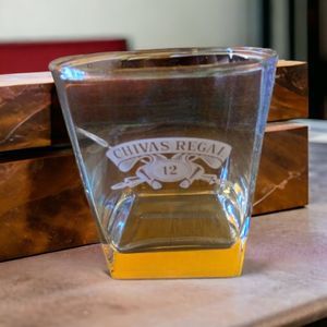 2 Chivas Regal 12 Years Square Weighted Bottom Whiskey Glasses